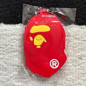 Bape A Bathing Ape Classic Logo Red Ring Keychain